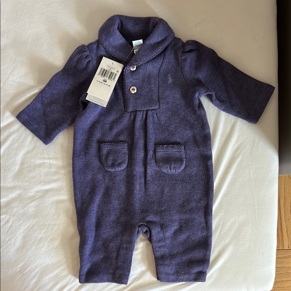 Ralph Lauren Purple Baby Romper